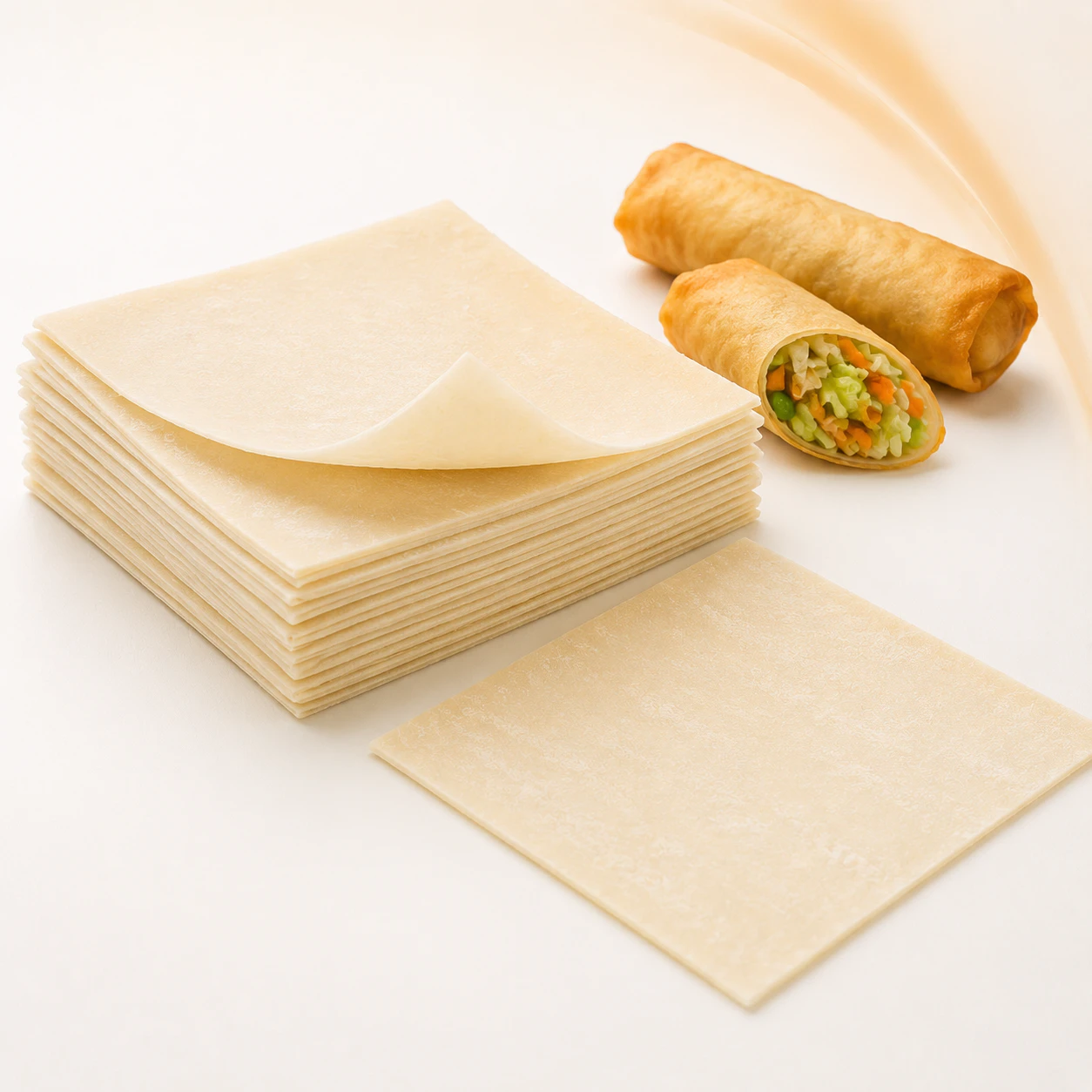 Spring Roll Sheets 6x6 for commercial food production